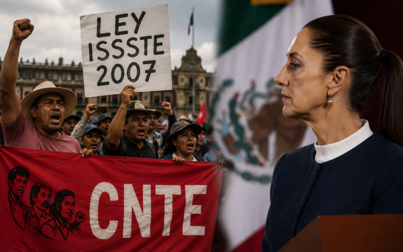 CNTE exige a Sheinbaum negociación para abrogar la Ley del ISSSTE 2007