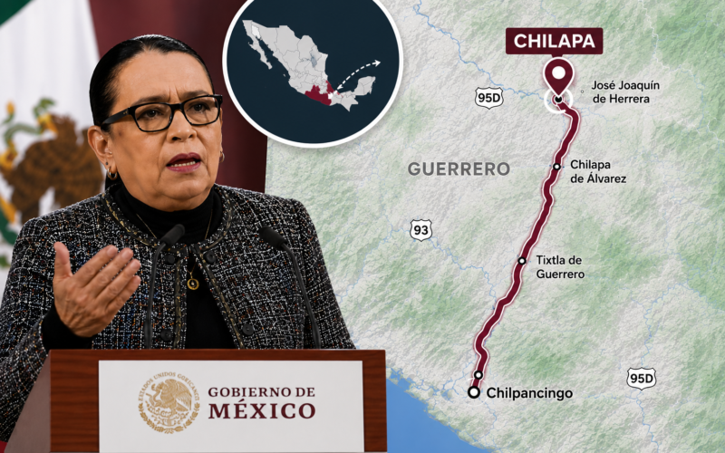 Rosa Icela Rodríguez se desplaza a Chilapa para restablecer el orden tras escalada de violencia