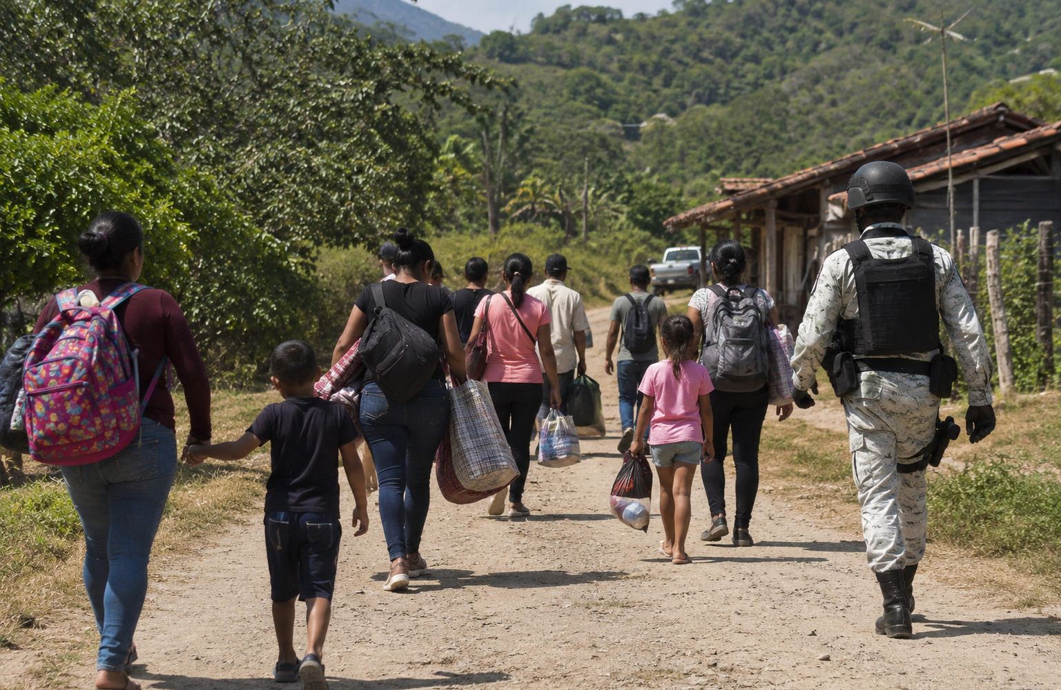 Familias desplazadas de Chilapa regresan a sus comunidades con apoyo de la Guardia Nacional tras la violencia de ‘Los Ardillos’