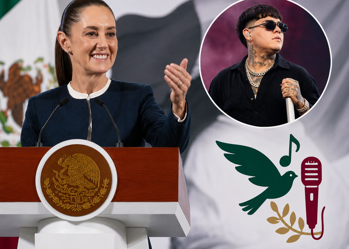 Sheinbaum invita a Junior H a ‘México Canta’ tras su actuación con un narcocorrido de ‘El Azul’ en Jalisco