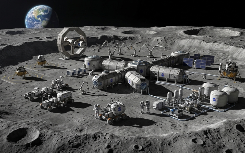 Así será la base lunar permanente que la NASA planea construir en la Luna