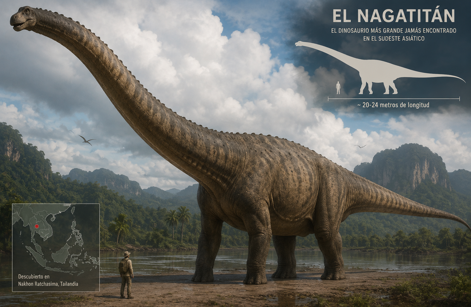 Nagatitán: científicos identifican un nuevo dinosaurio gigante