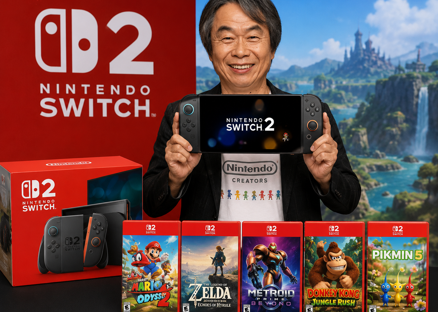 Miyamoto insinúa que hay un nuevo juego de Mario en desarrollo para Nintendo Switch 2