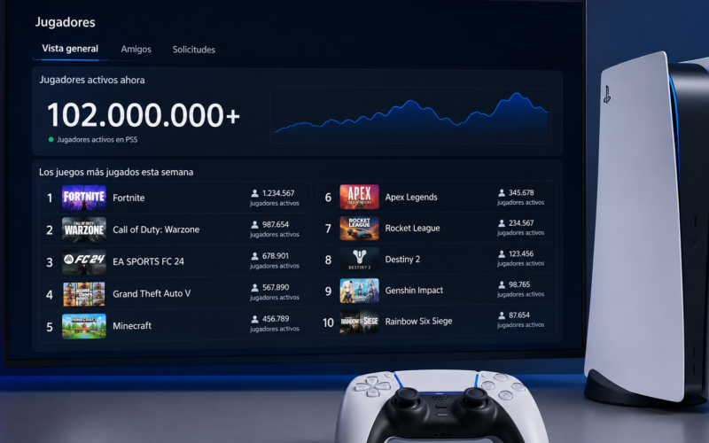 PlayStation prepara para PS5 una función similar a Steam que mostrará el número de jugadores activos y el top de títulos más jugados