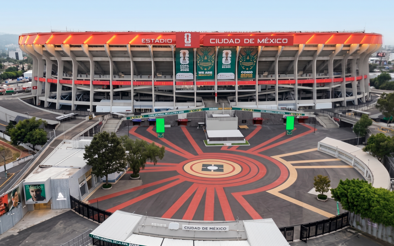 El estadio Ciudad de México luce su nueva imagen a menos de una semana del inicio del Mundial 2026